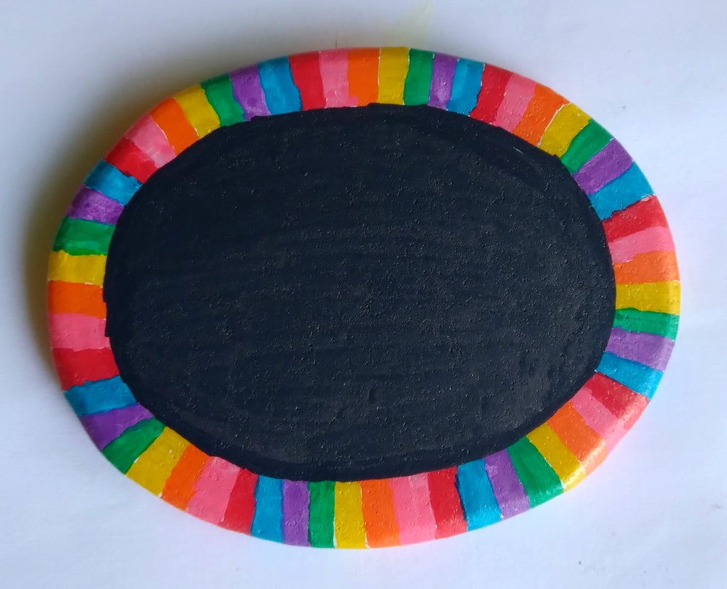 Rainbow on black template