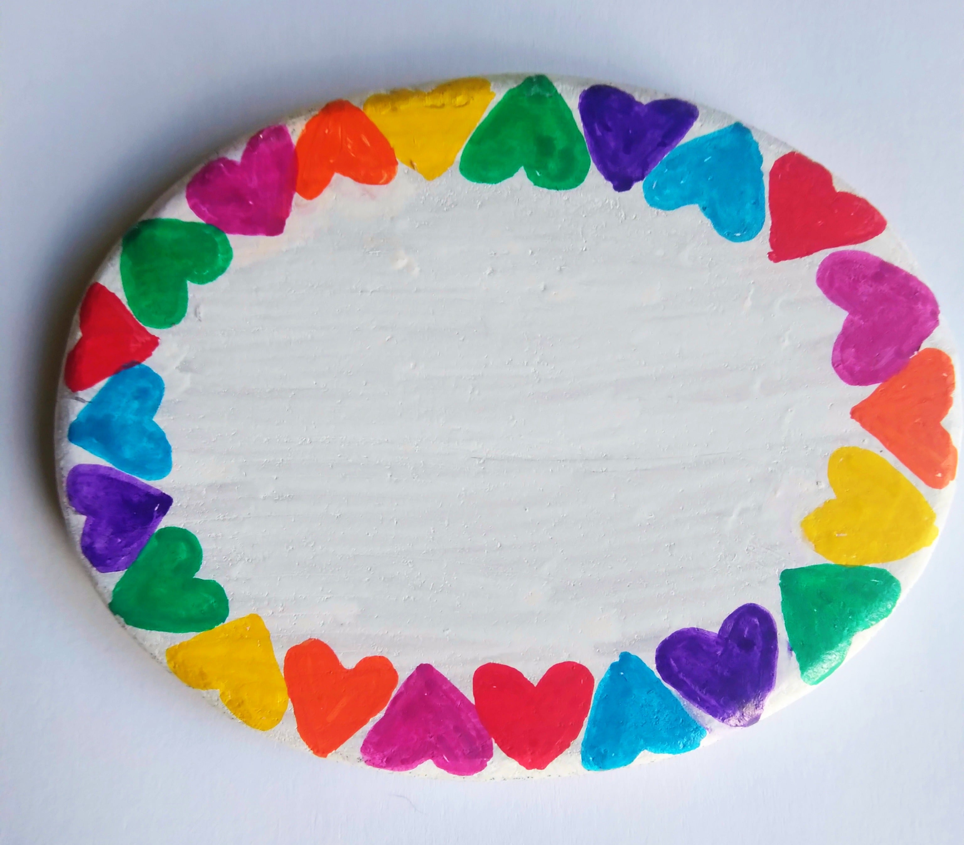 Rainbow Hearts Template